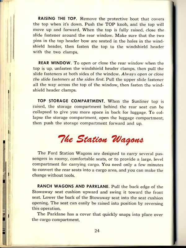 1956 Ford Owners Manual Page 21